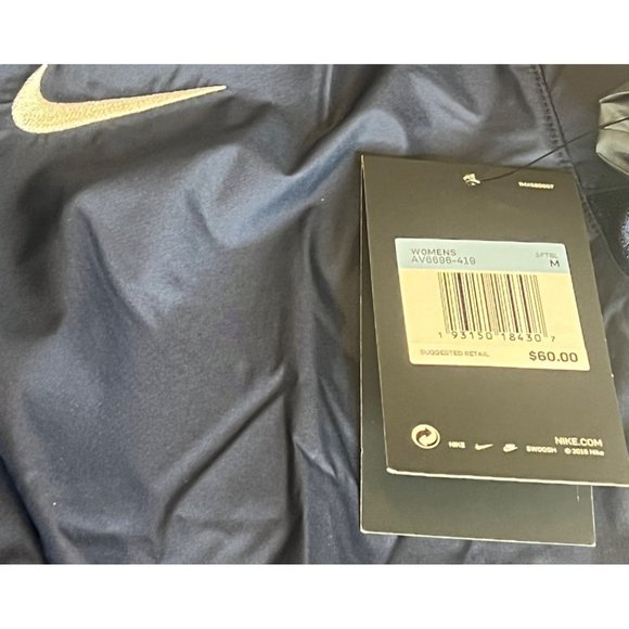 Nike Dri-Fit Women's SS Softball Woven Wind Shirt Blue Size M AV6696-419 - Picture 5 of 5